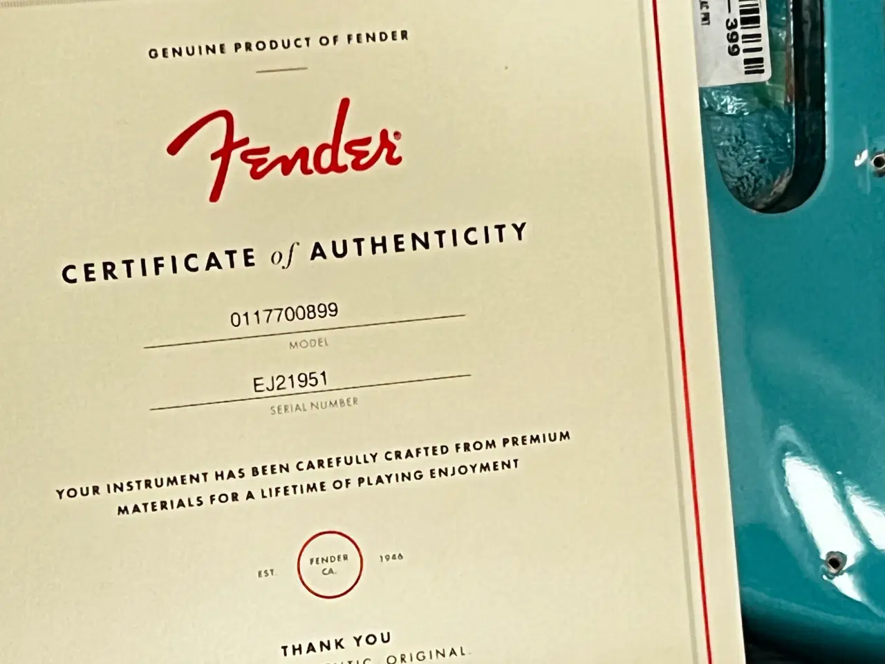 Billede 2 - Fender Stratocaster USA body