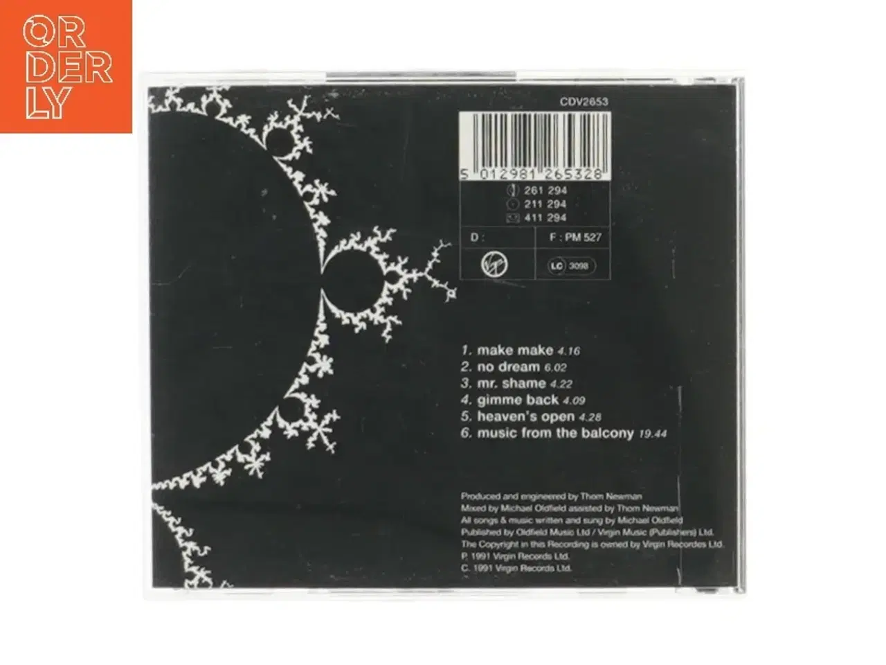 Billede 2 - Michael Oldfield CD - Heaven's Open fra Virgin