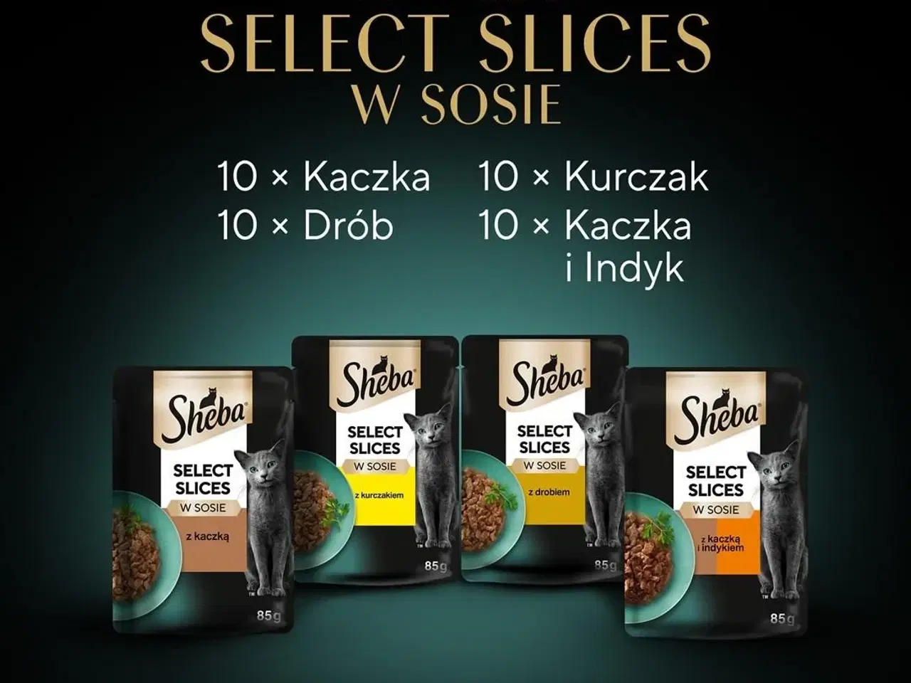Billede 9 - Vådfoder til kat – Sheba Selection Select Slices Fjerkræsmage, 40 × 85 g