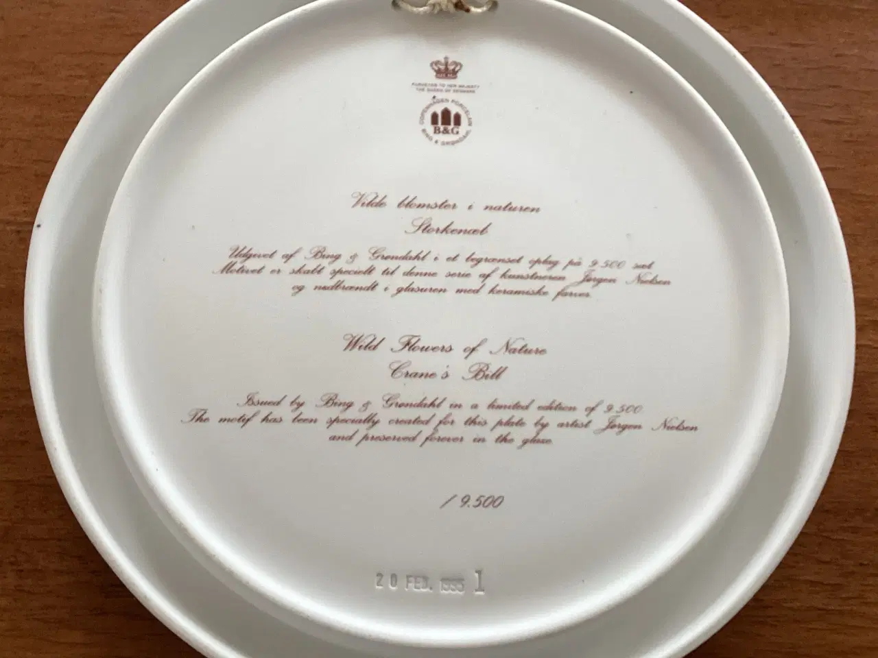 Billede 5 - Bing&Grøndahl platte nr 1 i serien “vilden blomste