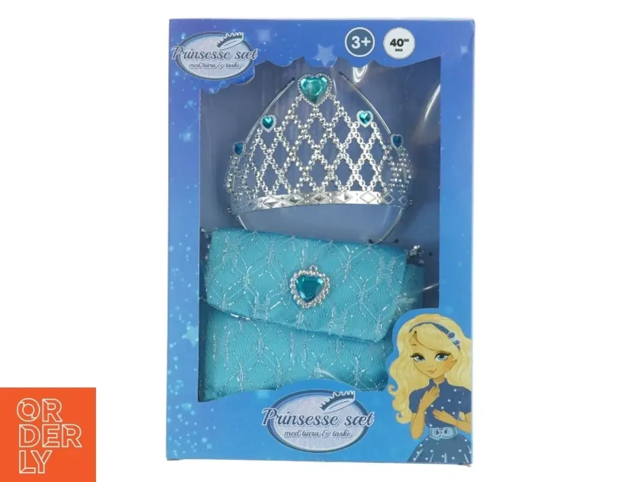 Billede 1 - Prinsesse sæt med tiara og taske (str. 27 x 19 x 5 cm)