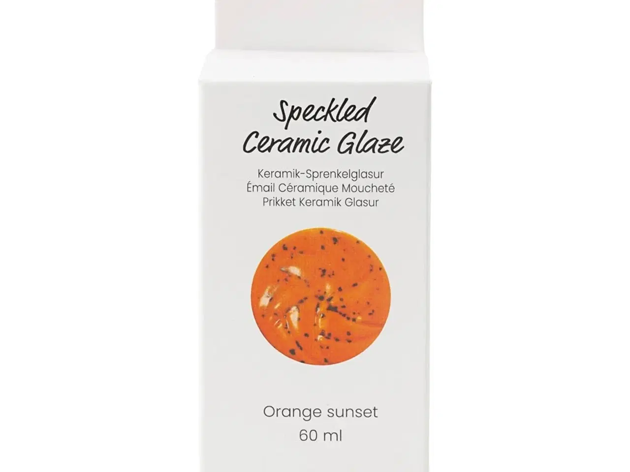 Billede 1 - Prikket Keramikglasur, 999-1060 °C, dækkende, Orange Sunset, 60 ml/ 1 ds.