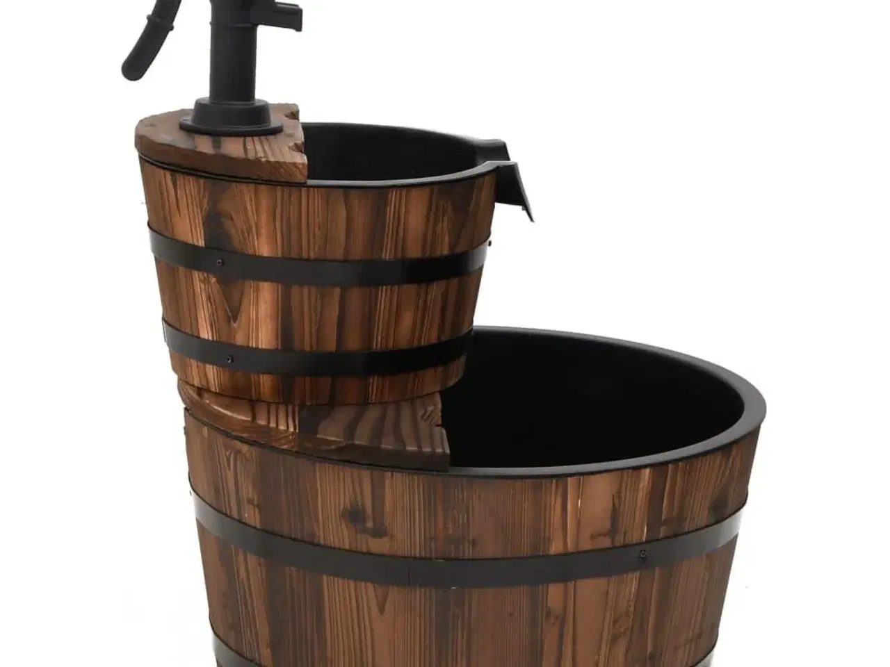 Billede 5 - Fontæne med pumpe 44,5x44,5x58 cm massivt fyrretræ