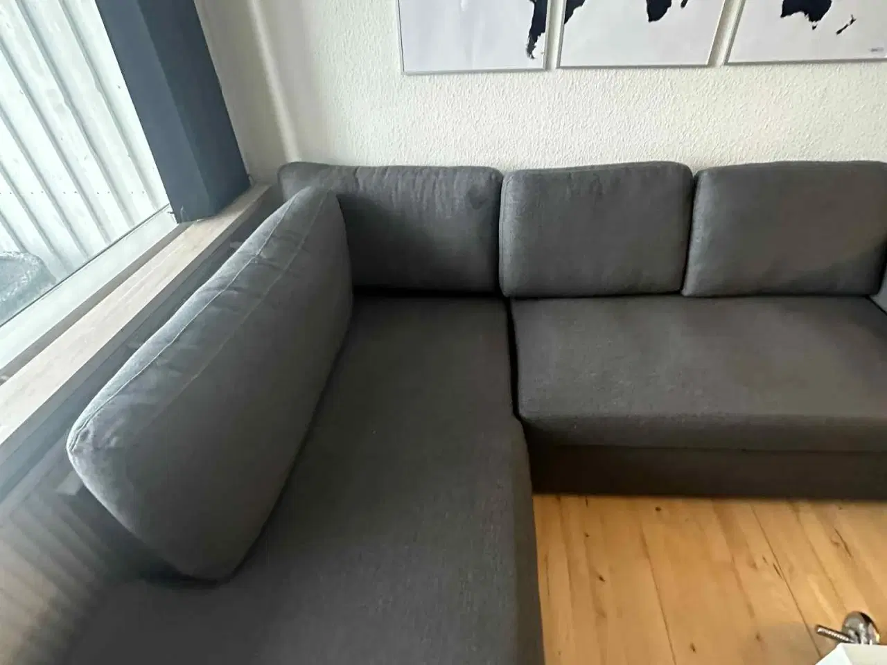 Billede 4 - Sovesofa med venstrevendt chaiselong og opbevaring