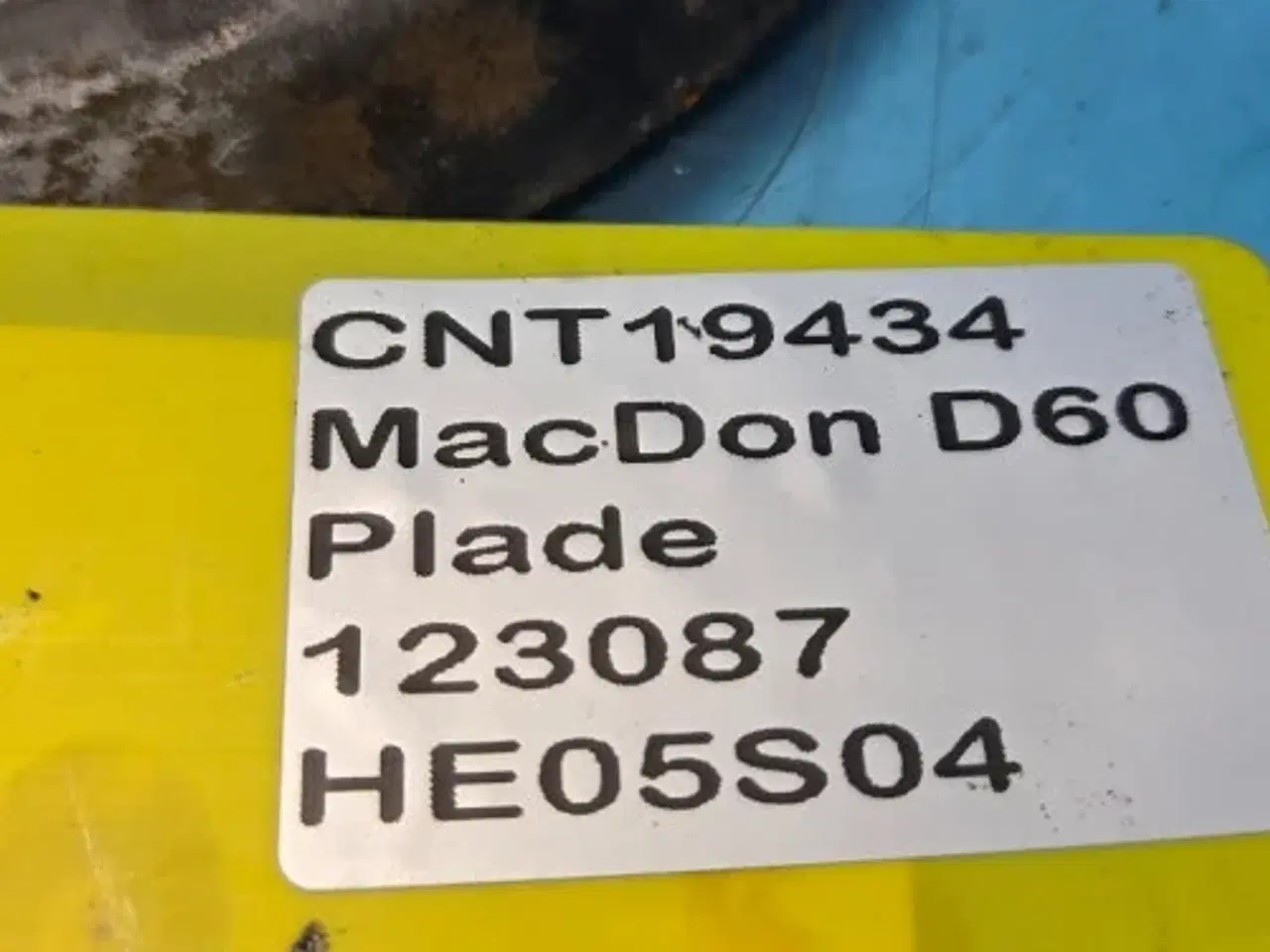 Billede 8 - MacDon D60 Plade 123087