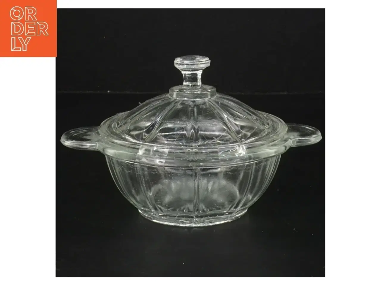 Billede 1 - Rund glaskrukke med låg (str. Ø 12 cm)