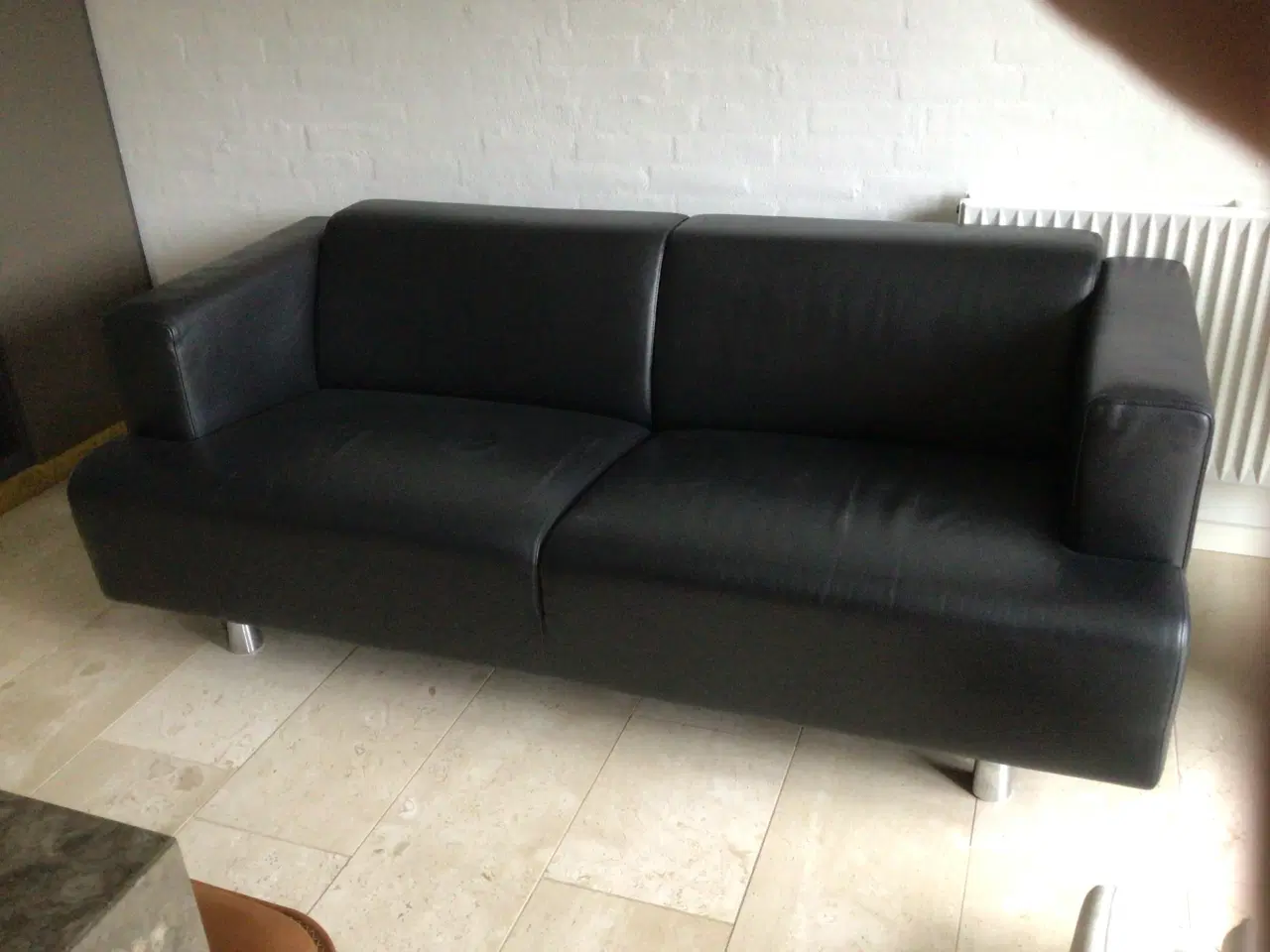 Billede 1 - Ej 600 Erik Jørgensen sofa i sort læder