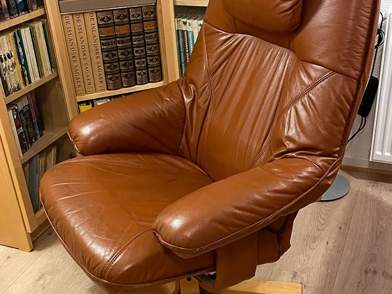 Billede 1 - Retro lænestol i læder