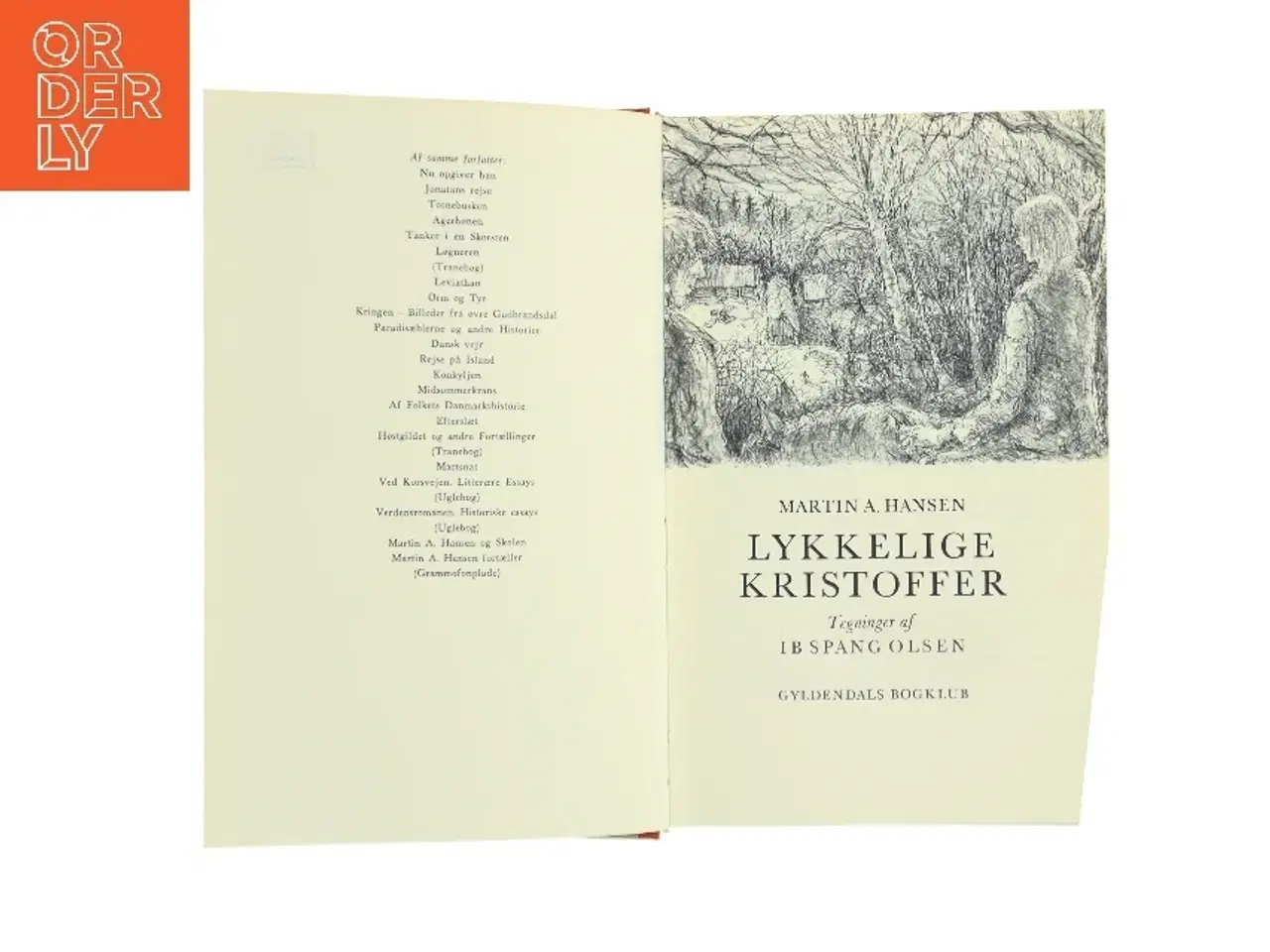 Billede 2 - Antik bog med smukt cover. Lykkelige Kristoffer af Martin A. Hansen (Bog)