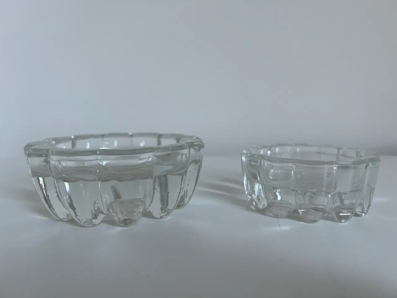 Billede 3 - Lysestager i glas til bloklys eller fyrfadslys