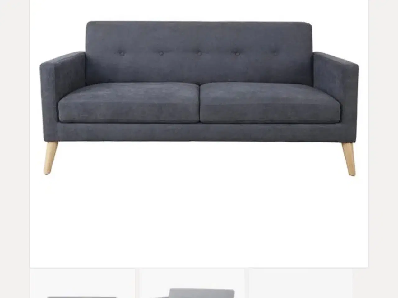 Billede 3 - Mørkegrå/blå sofa