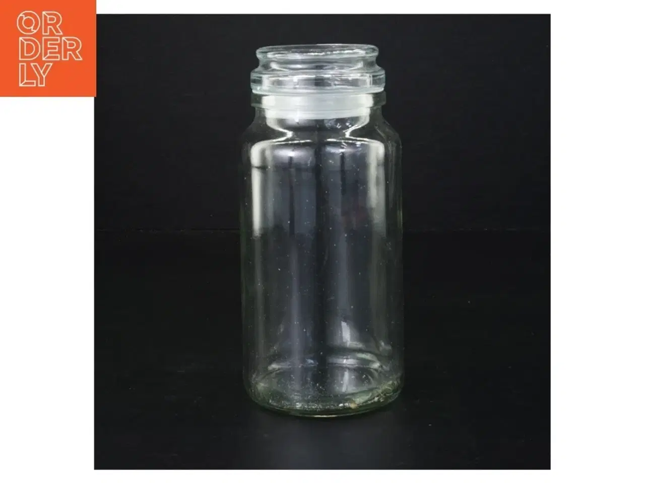 Billede 1 - Glasbeholder med låg (str. 17 x 8 cm)