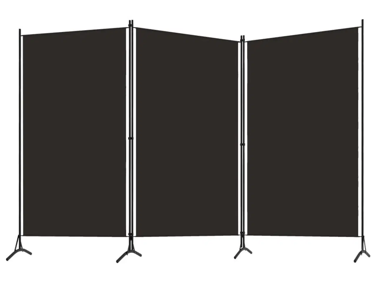 Billede 2 - 3-panels rumdeler 260 x 180 cm brun