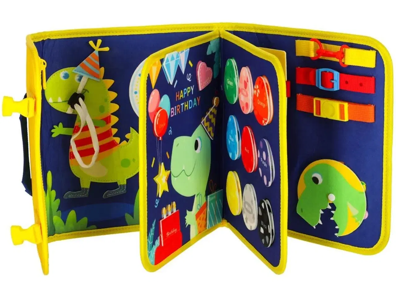 Billede 7 - Sanse-montessori aktivitetsboard i rygsagtskuffert – blå