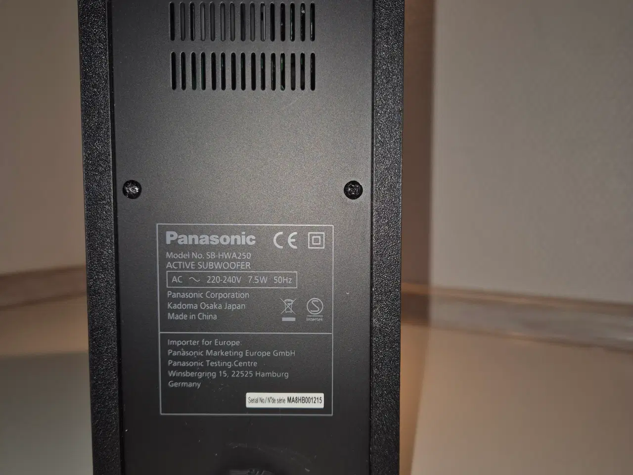 Billede 2 - Panasonic SC-HTB250EGK trådløs soundbar