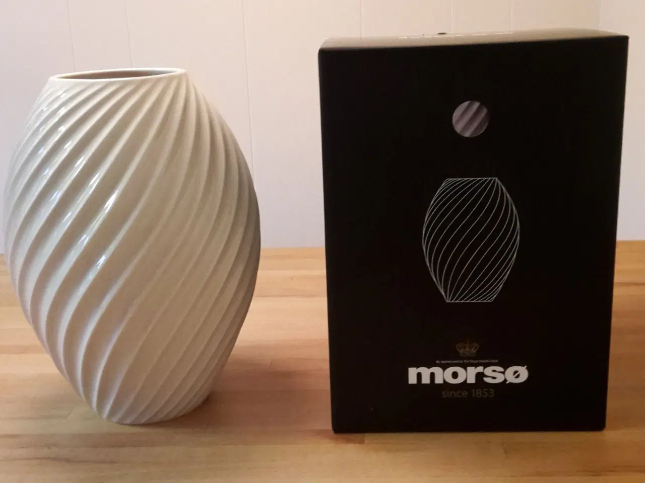 Billede 3 - MORSØ RIVER vase hvid 26 cm