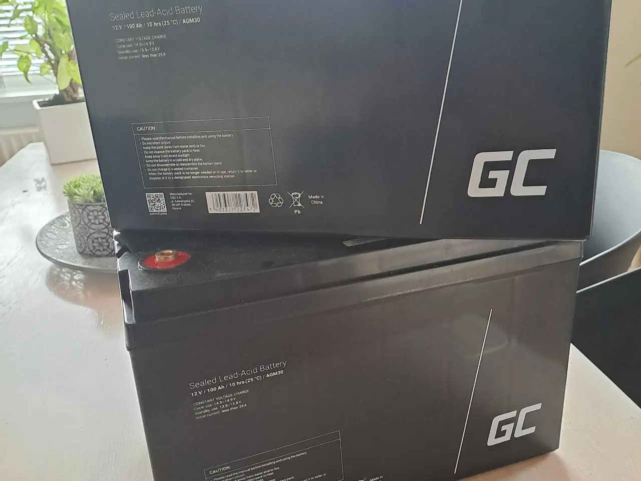 Billede 1 - 12v/100Ah/10hrs/AGM30 Batteri