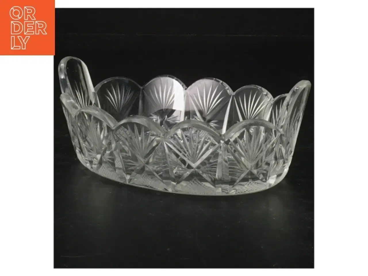 Billede 1 - Glasfad, gammelt (str. 16,5 x 11 cm)