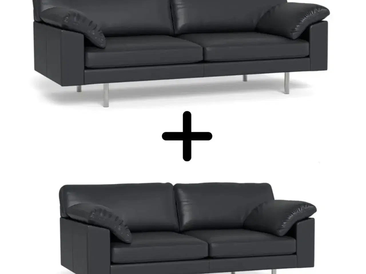 Billede 4 - 3 pers & 2.5 pers lædersofaer