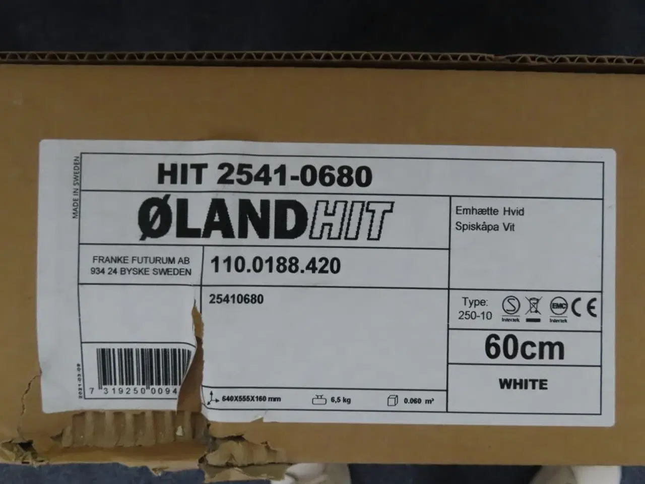 Billede 4 - Emhætte (ny i kasse) ØLAAND HIT