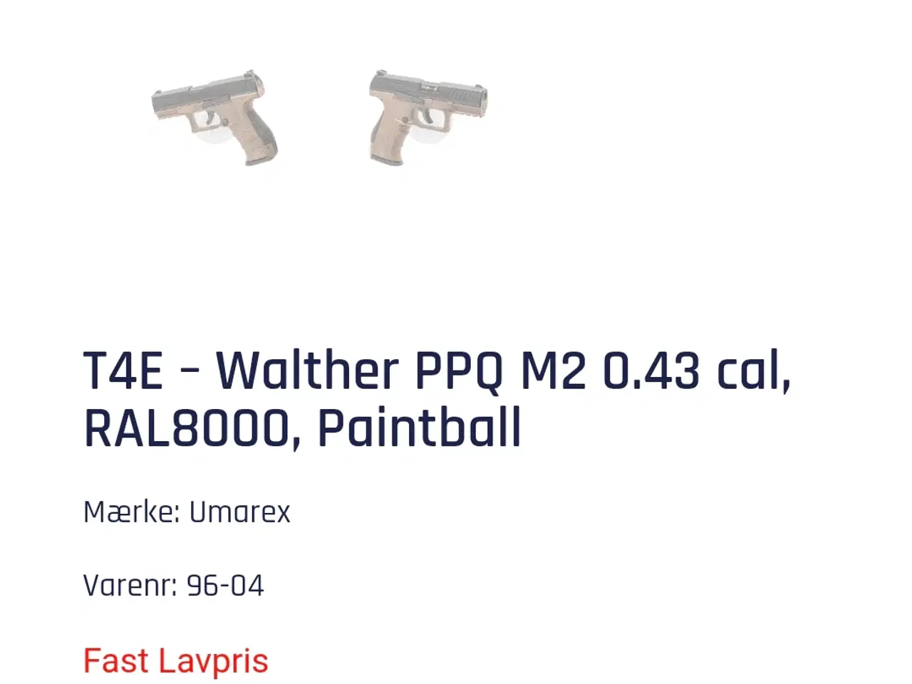 Billede 4 - UMAREX T4E Walther PPQ M2 0.43 cal PAINTBALL