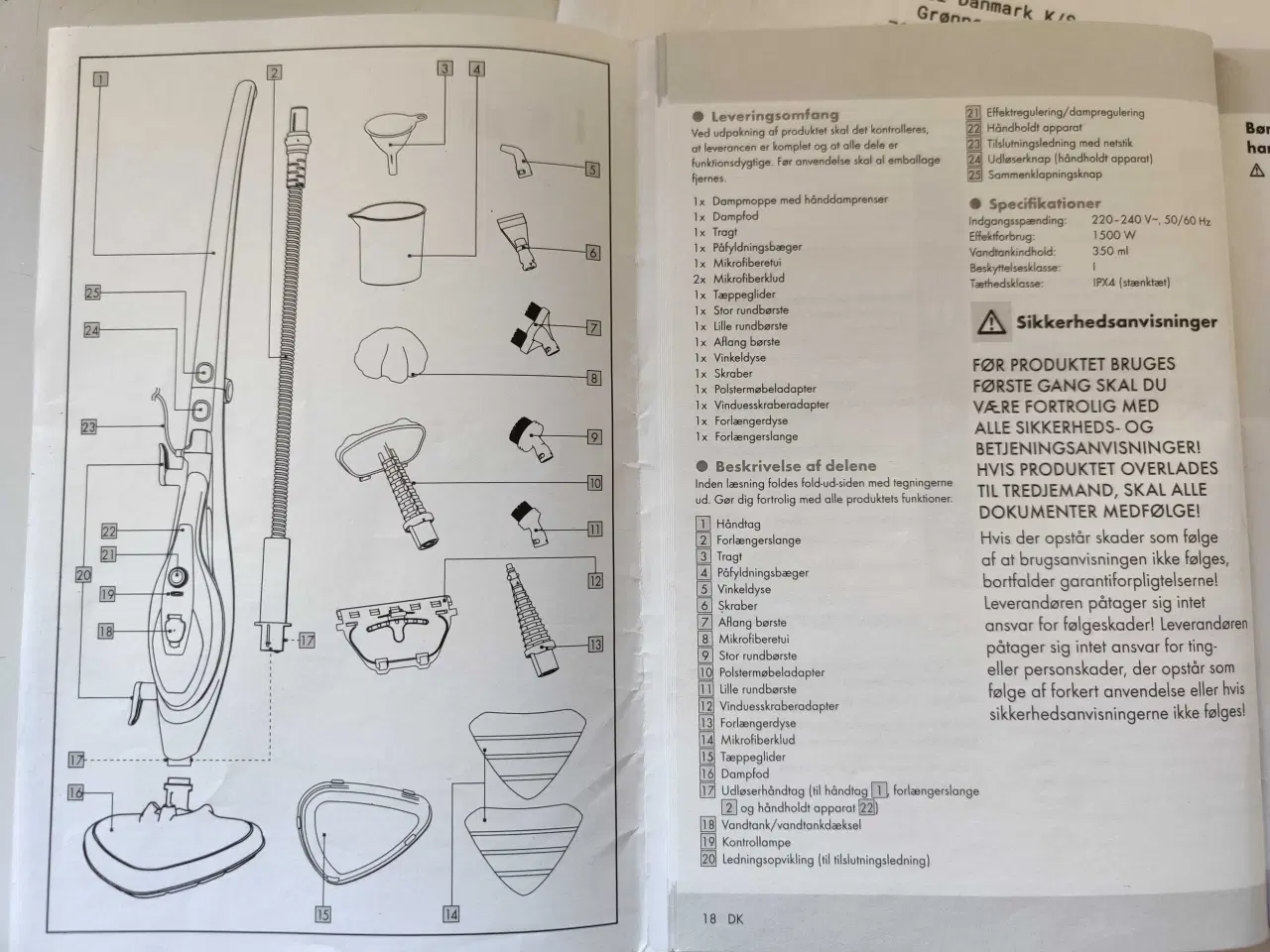 Billede 7 - Gør et kup! 2-i-1 Dampmoppe med alt tilbehør & nye
