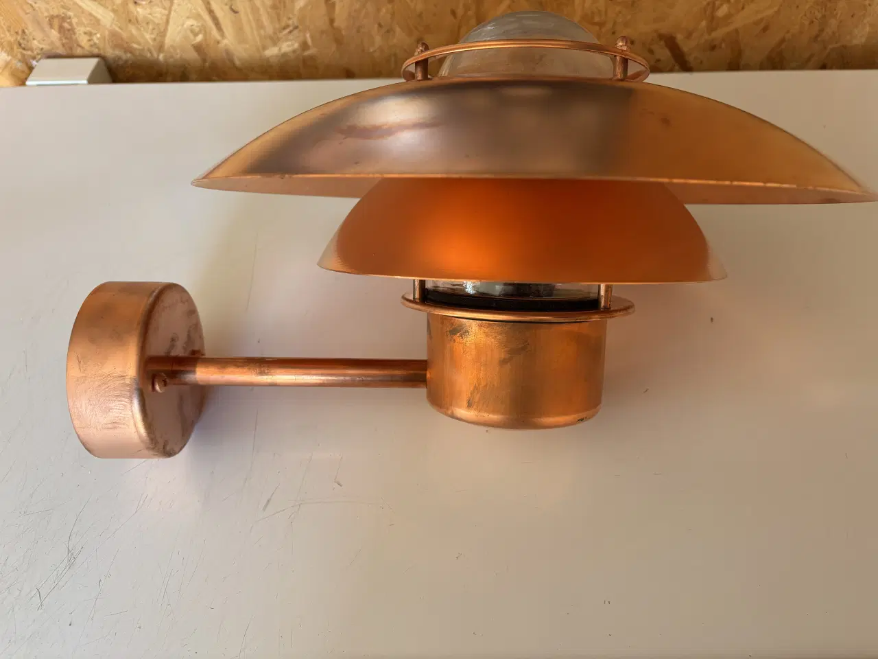 Billede 1 - Udendørs væg lampe i kobber