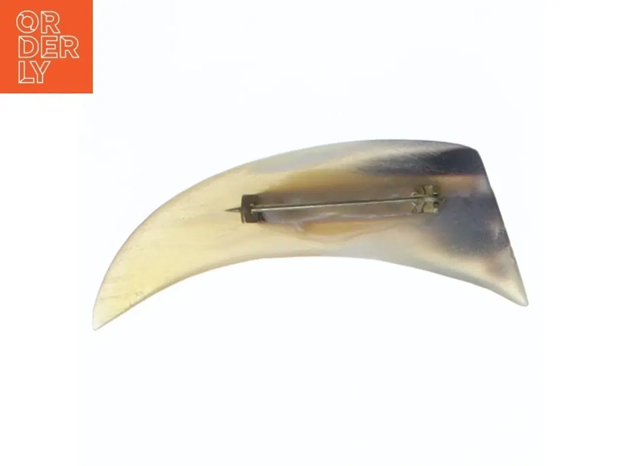 Billede 3 - Hornformet broche (str. 6 cm)