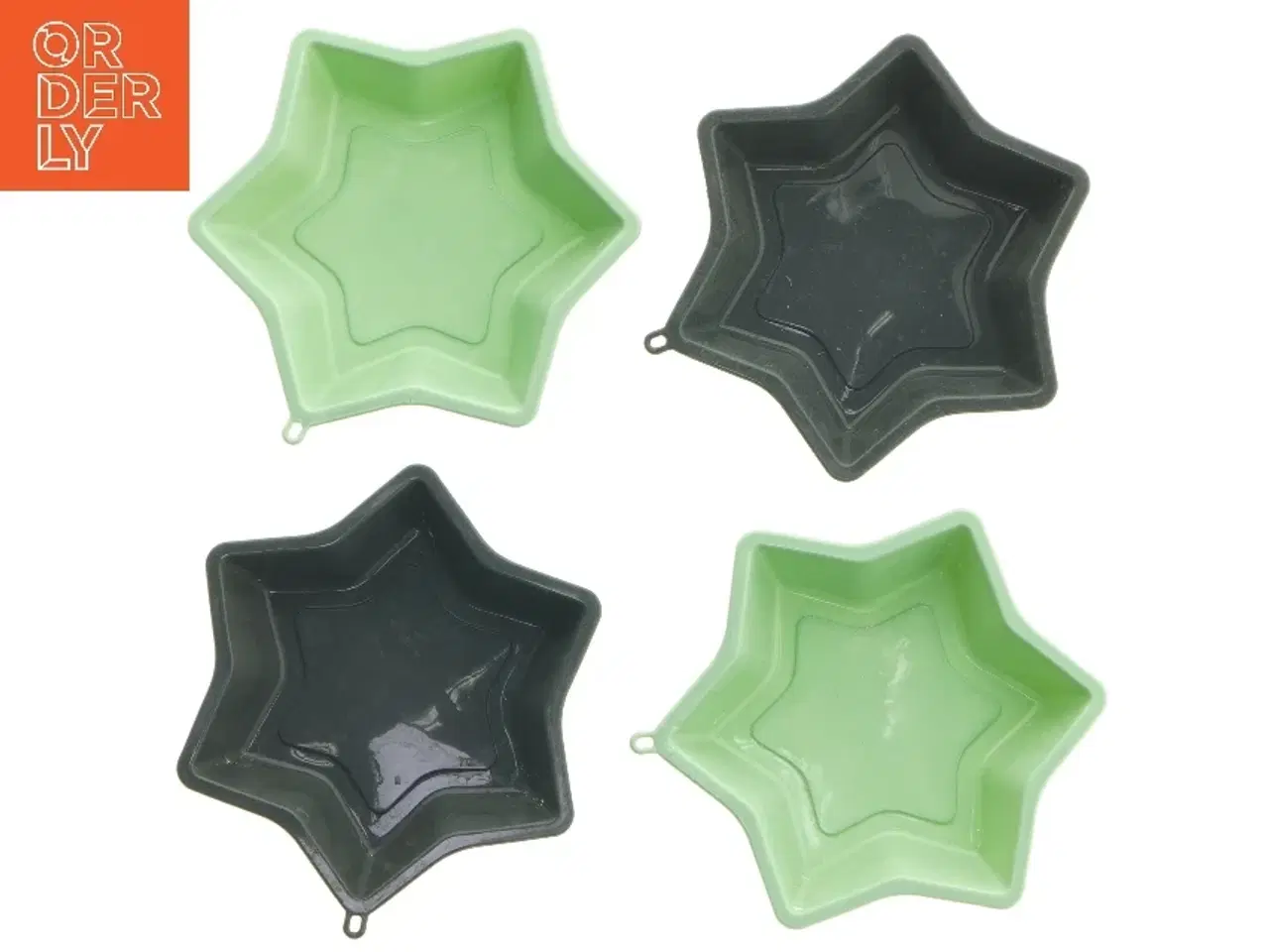 Billede 1 - Stjerneformede silikone bageforme (str. ø 14 cm, 4 styk cm)