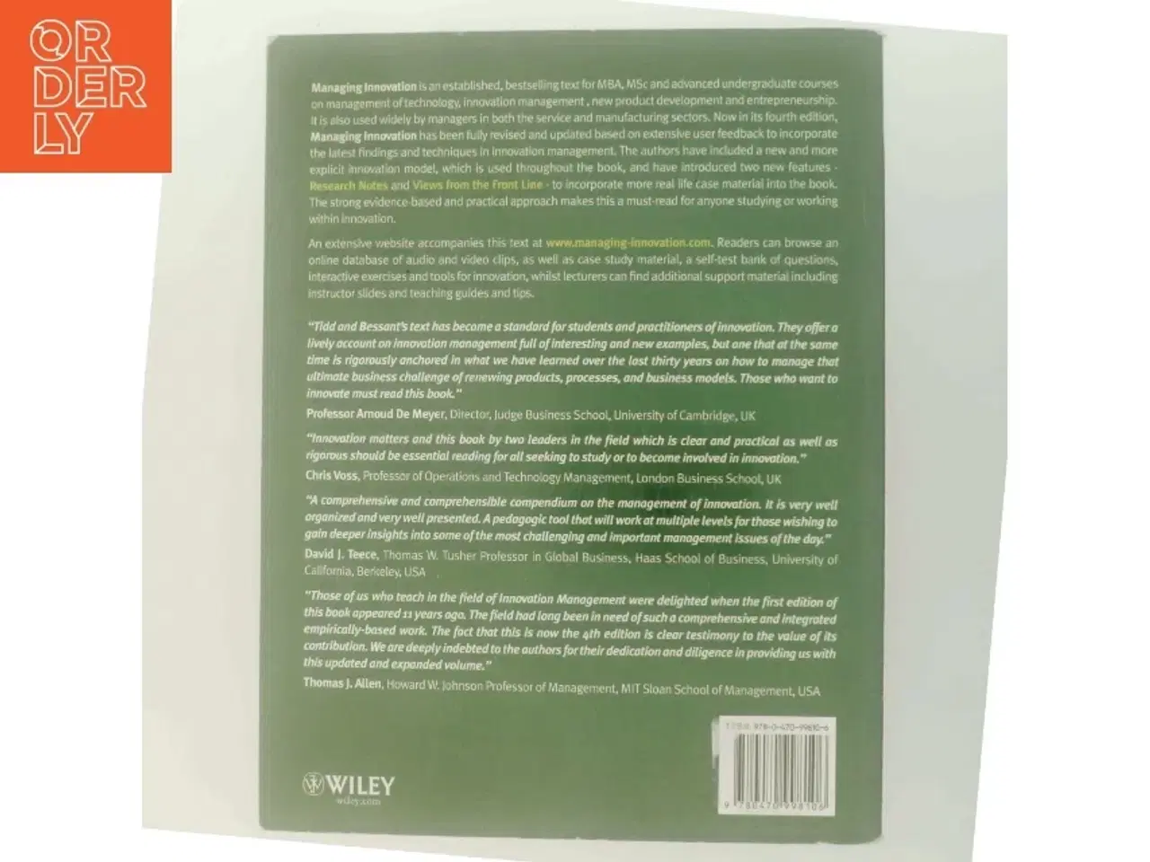 Billede 3 - Managing innovation : integrating technological, market and organizational change af Joe Tidd (Bog)