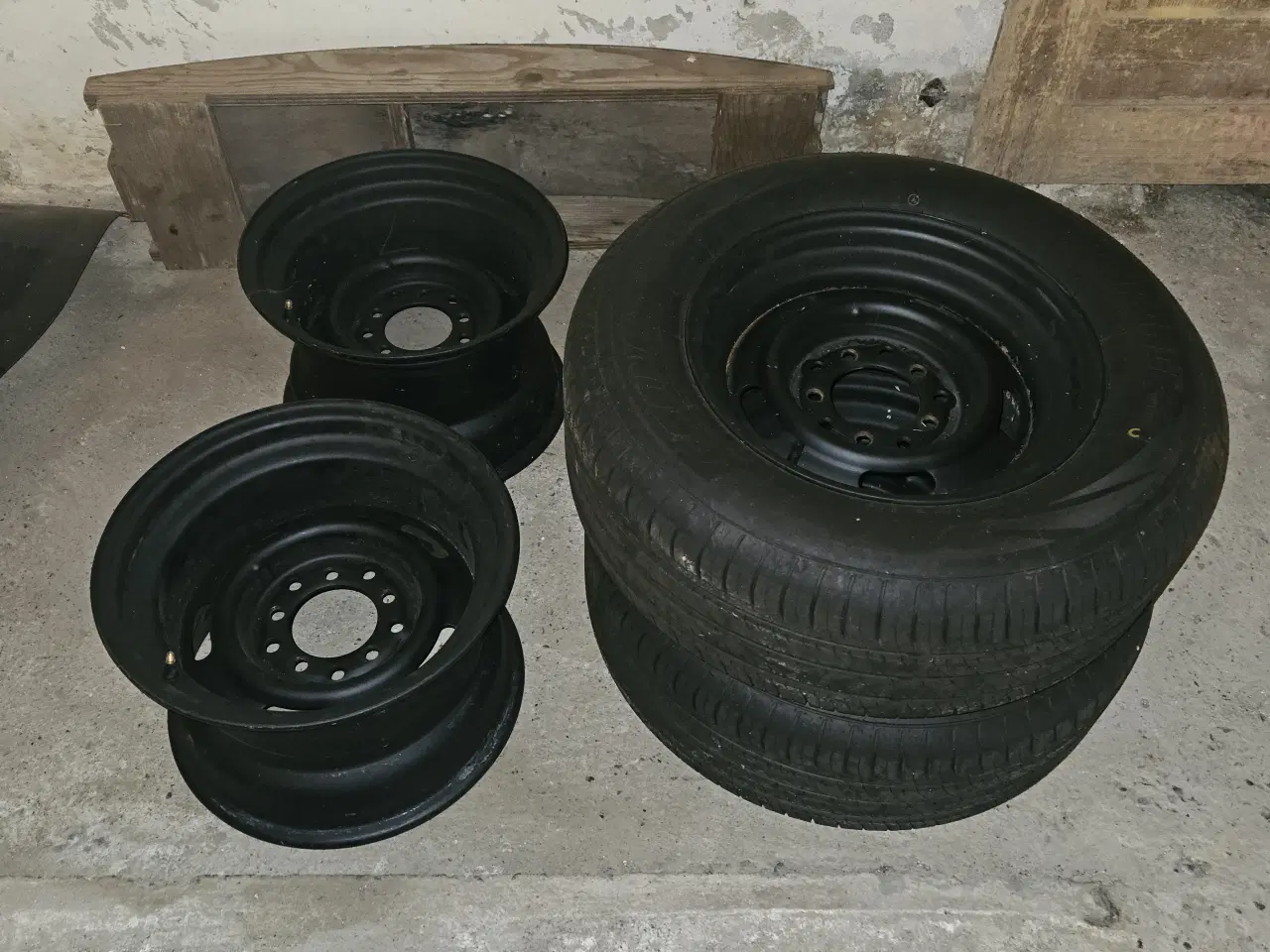 Billede 1 - Sorte stålfælge 10×15 og 7×15