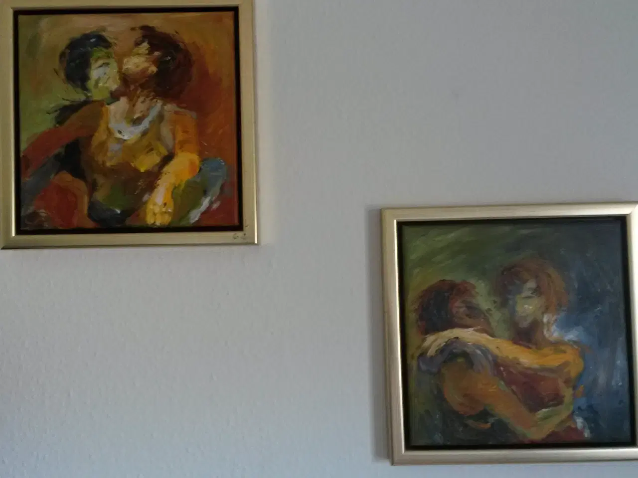 Billede 1 - 2 lækre birgitte gyrd møller akryl på lærred