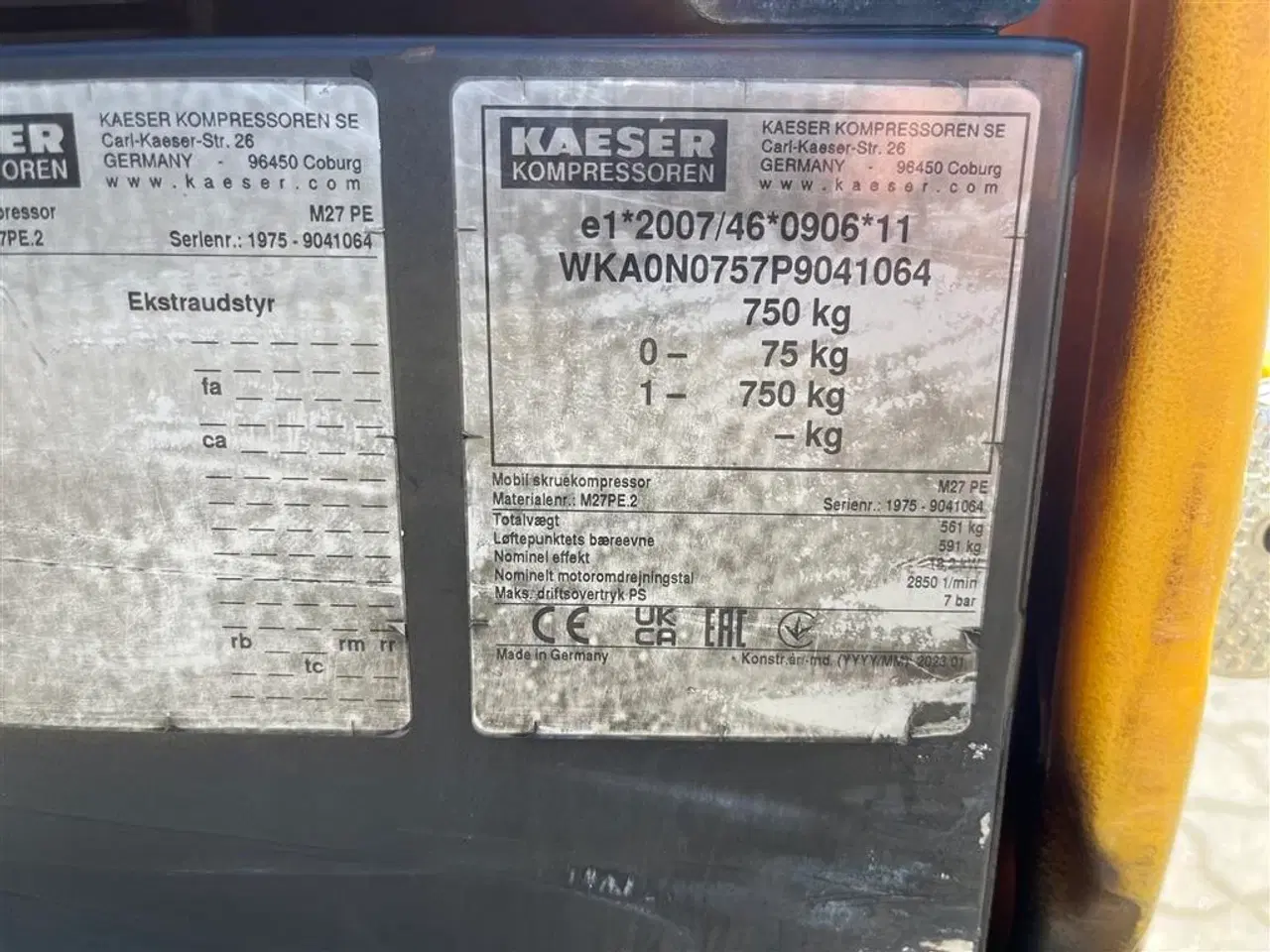 Billede 7 - Kaeser M27 mobilkompressor kun kørt 214timer