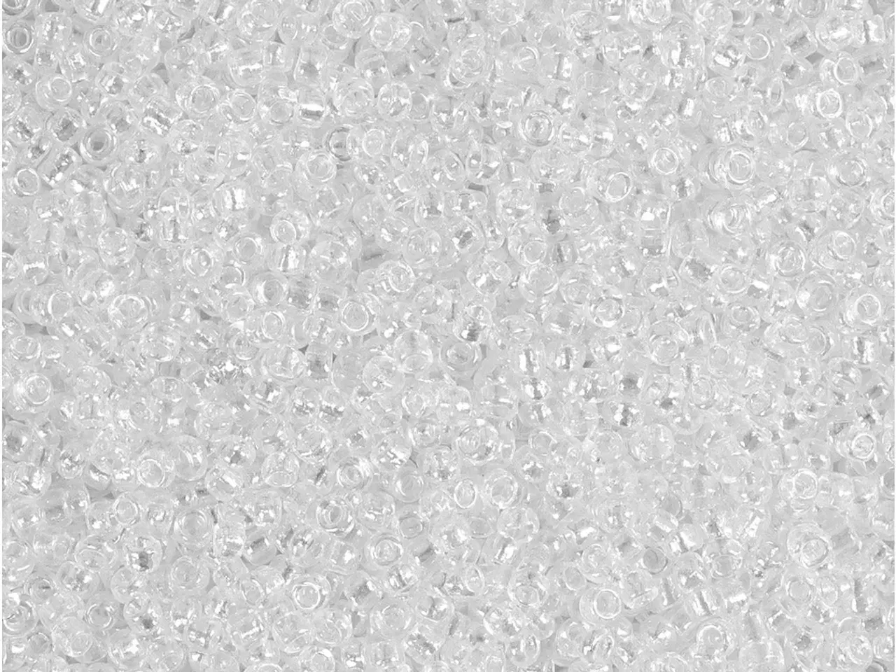 Billede 1 - Rocaiperler, diam. 1,7 mm, str. 15/0, hulstr. 0,5-0,8 mm, klar, 25g/ 1 pk.