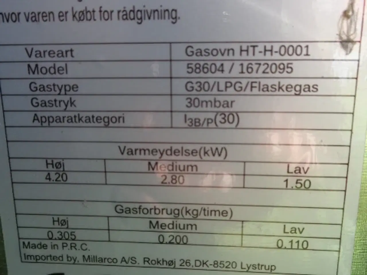 Billede 4 - Gasvarmeovn