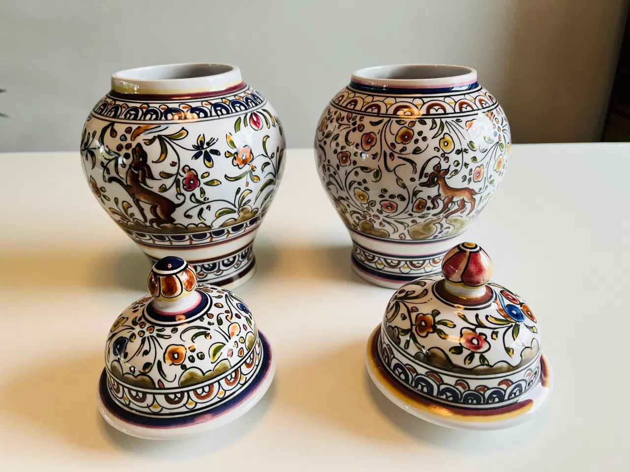 Billede 5 - Krukke/vase portugisisk porcelæn, 2 stk