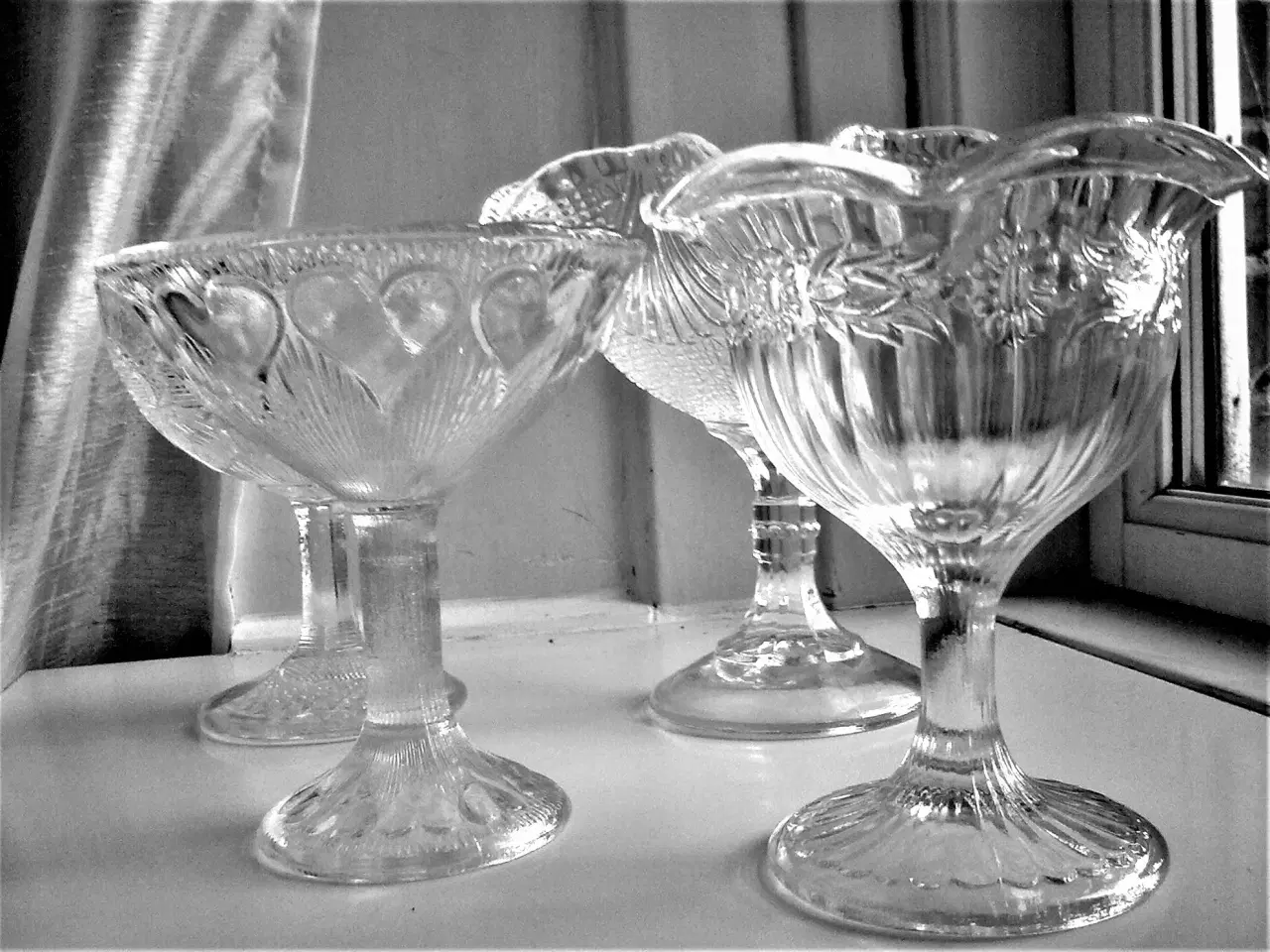 Billede 3 - Piedestal 4 SÆT fod fad glas skål RETRO