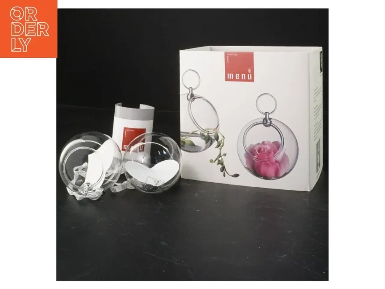 Billede 1 - Glaskugle vaser fra Menu fra Menu (str. Ø. 6 cm og ø 7 cm)