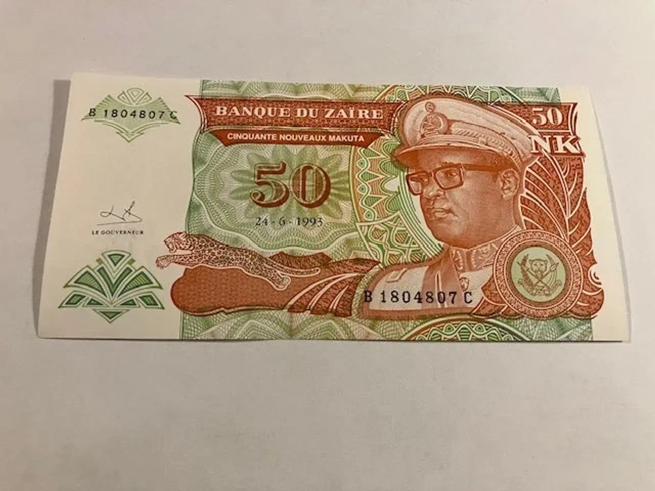 Billede 1 - 50 Zaires Zaire 1993