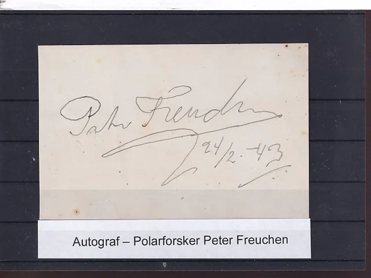 Billede 1 - Autograf - Polarforsker - Peter Freuchen