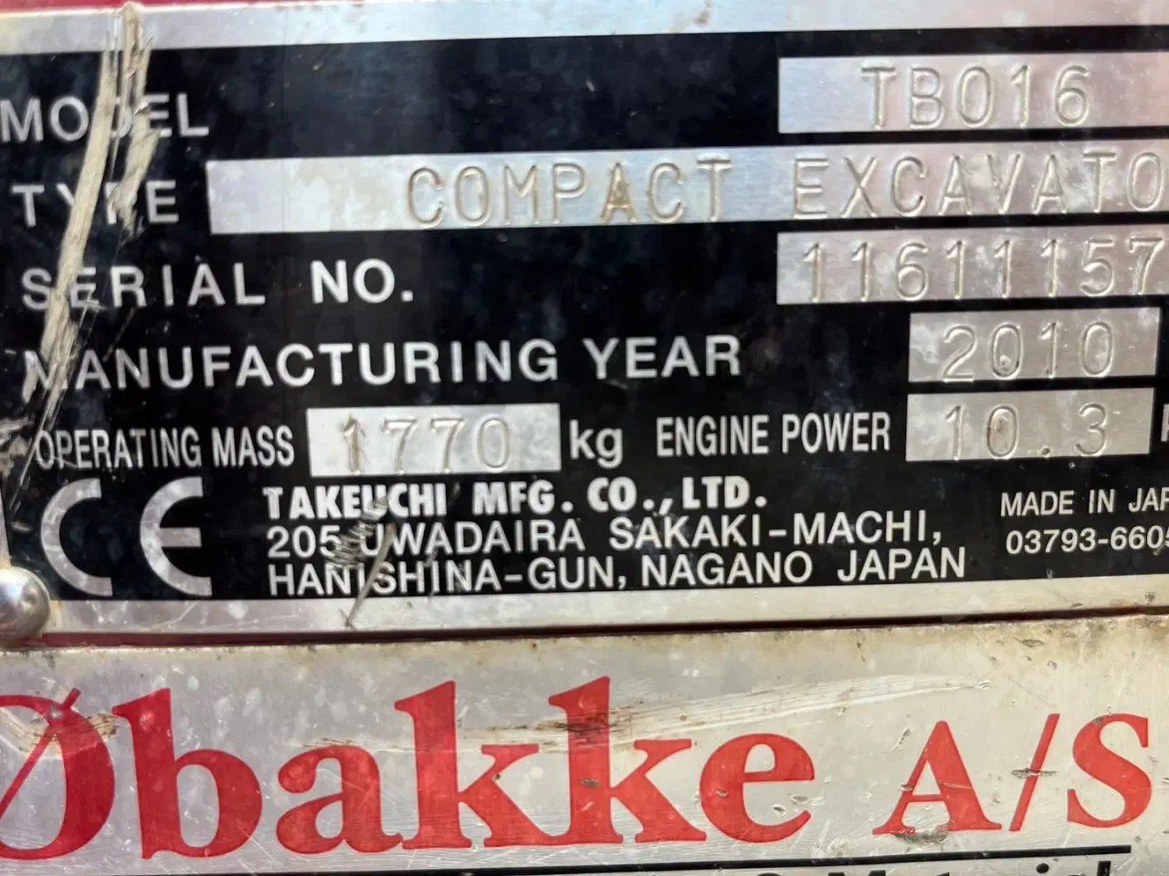 Billede 5 - Takeuchi TB016 halvautomatisk hurtigskifte