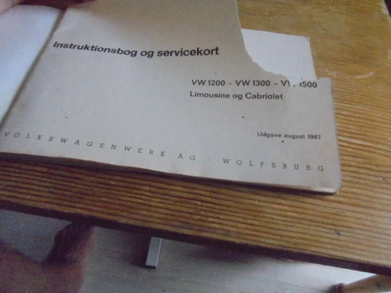 Billede 2 - Instruktionsbog til VW 1200, 1300 og 1500, cabriol