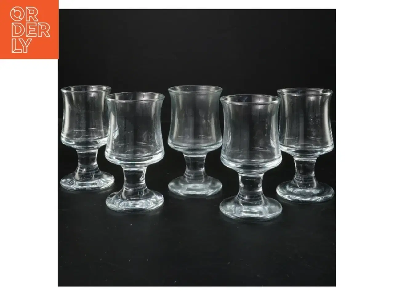 Billede 1 - Holmegaard - Set med fem klare glas (str. 6x12 cm)