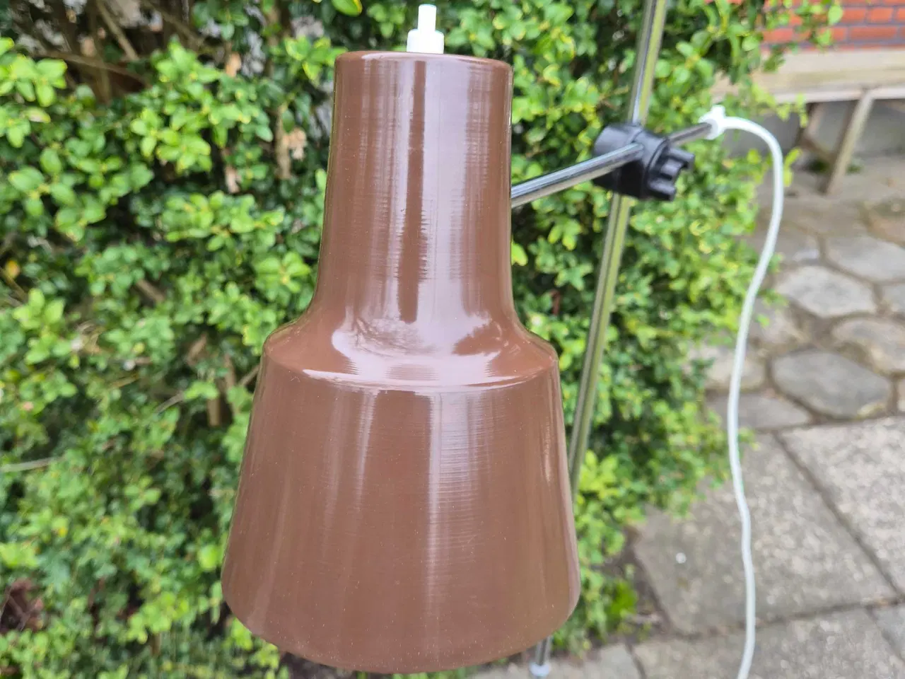 Billede 1 - Retro standerlampe med brunt spot