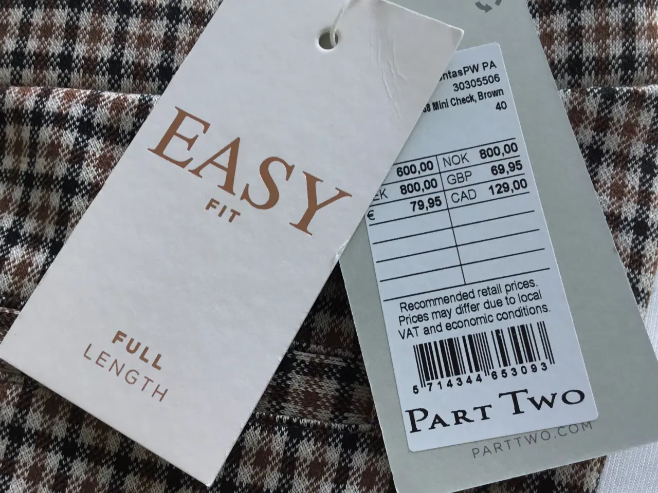 Billede 3 - Flotte ternet Part two bukser