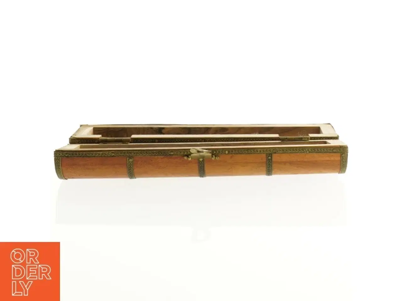 Billede 2 - Cigar æske Træ og Metal (str. 22 x 5 cm)