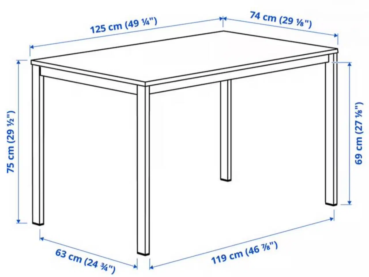 Billede 2 - Hvidt spisebord, fremstår nyt