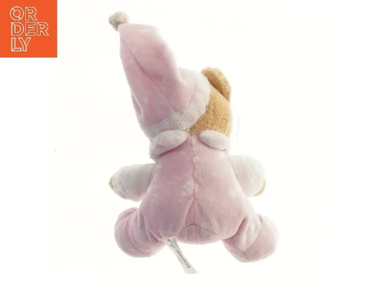 Billede 2 - Bamse med lyserødt nattøj og hue fra Danplys (str. 14 cm)