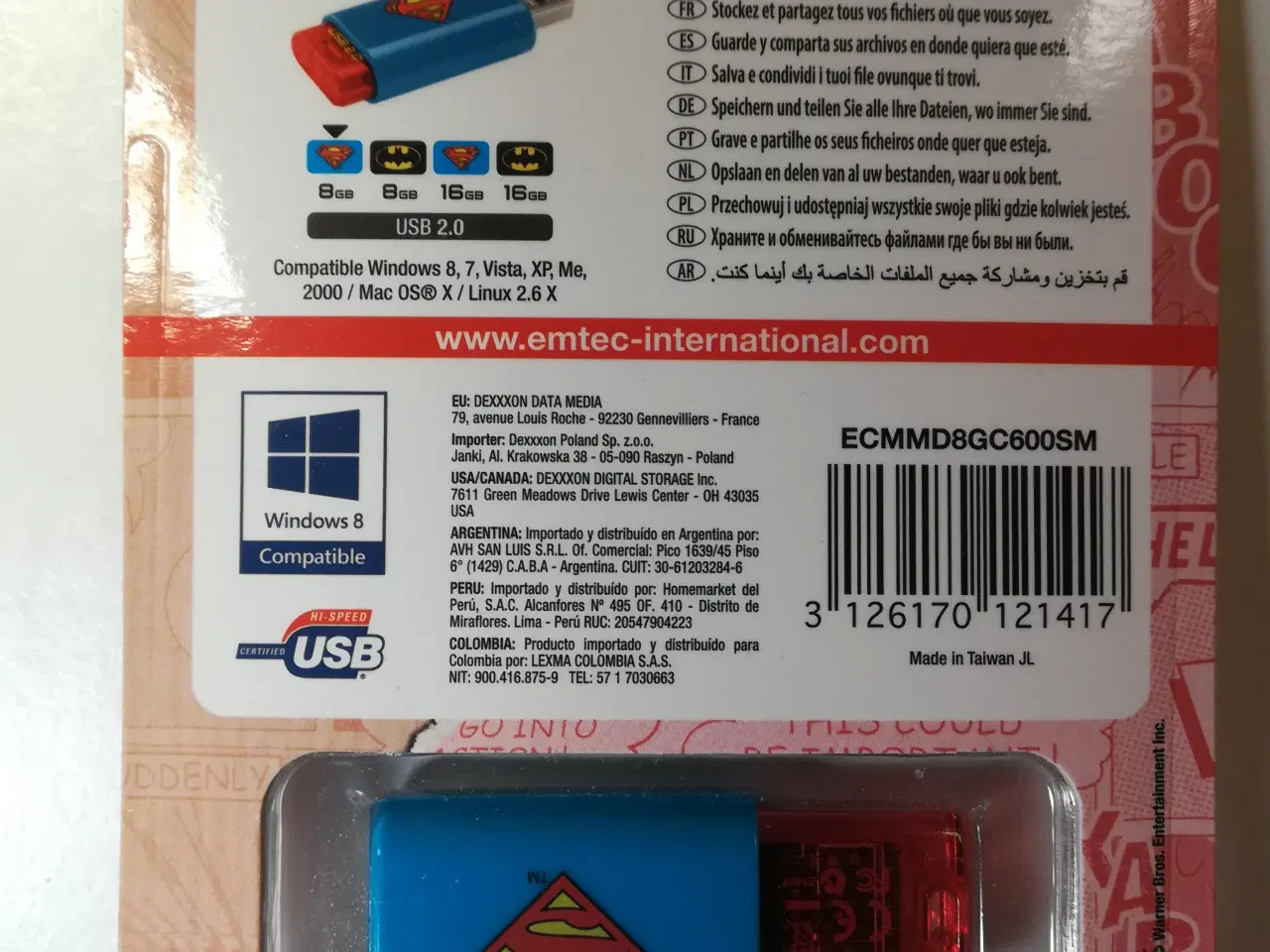 Billede 2 - Emtec Superman 8GB USB 2.0 stik 