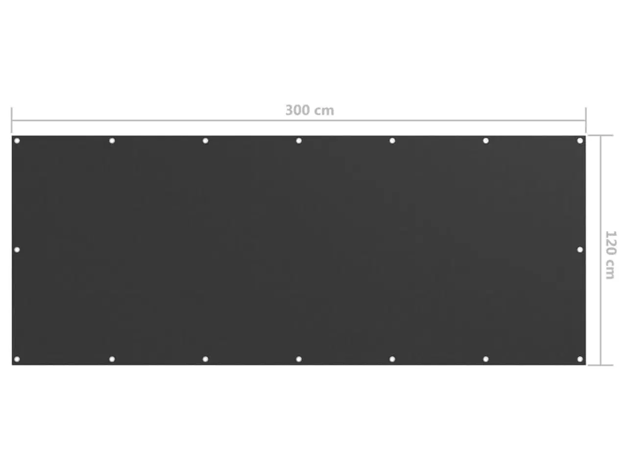 Billede 5 - Altanafskærmning 120x300 cm oxfordstof antracitgrå